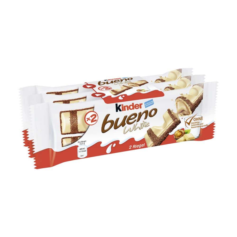 Ferrero: Kinder Bueno “Imported Terra from World 3pz Wide White – Italy”