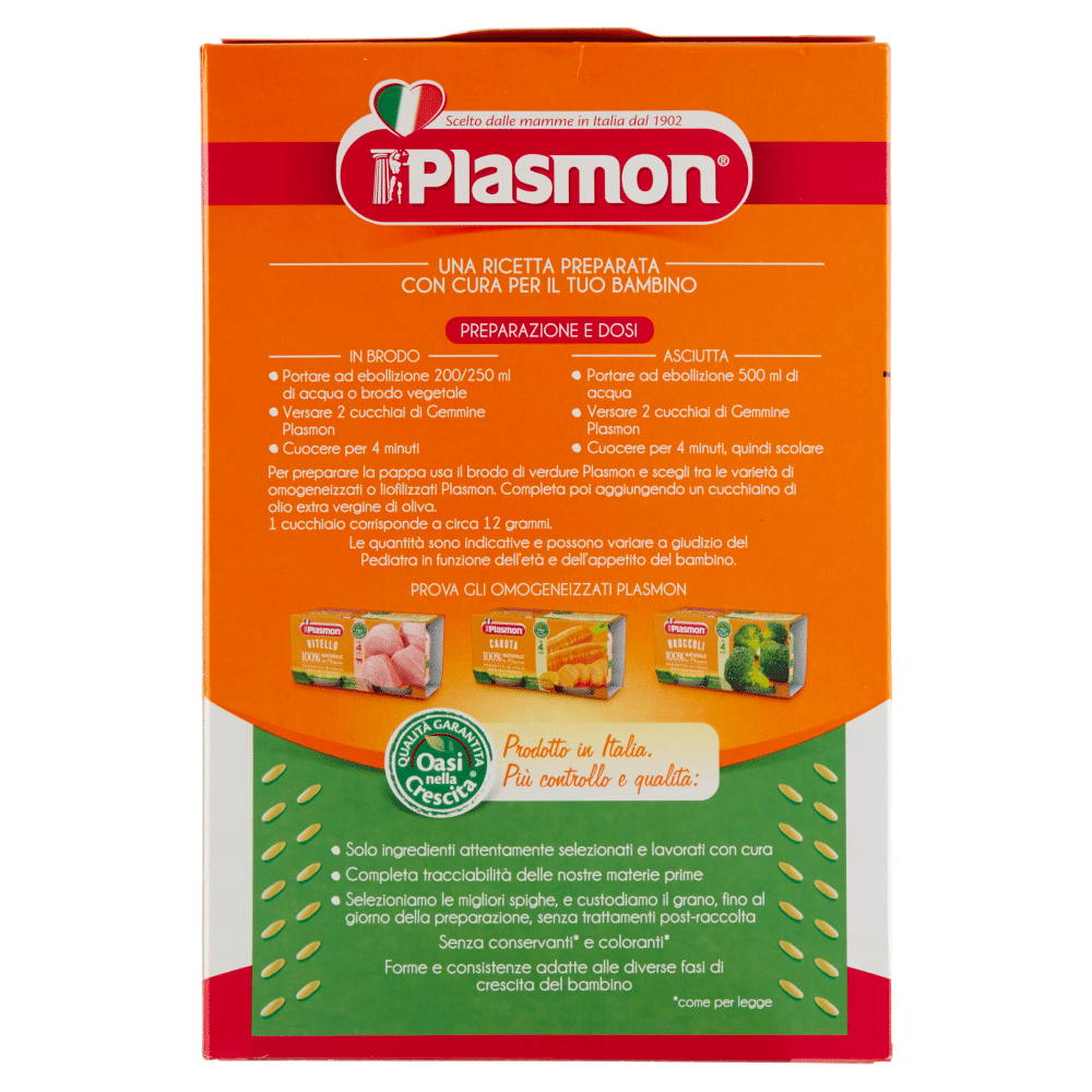 Children & Infants: Plasmon Gemmine Small Pasta 340gr (11.99oz) “Imported  from Italy” – Terra World Wide