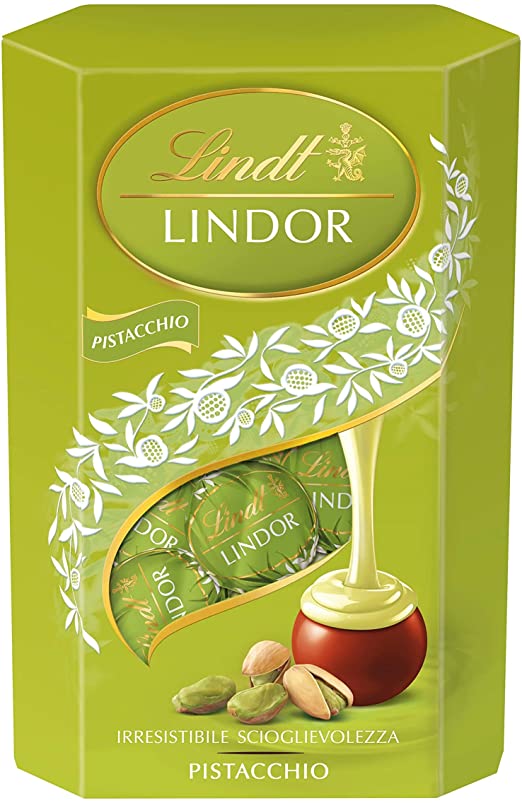Lindt Lindor Pistacchio chocolat au lait 96 pralines fourrées à la